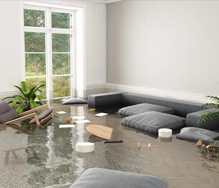 a picture of a flooded living room