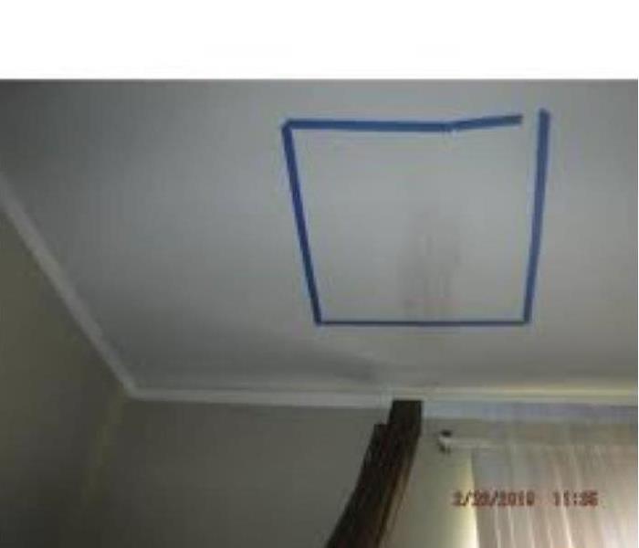 A picture of a roof leak